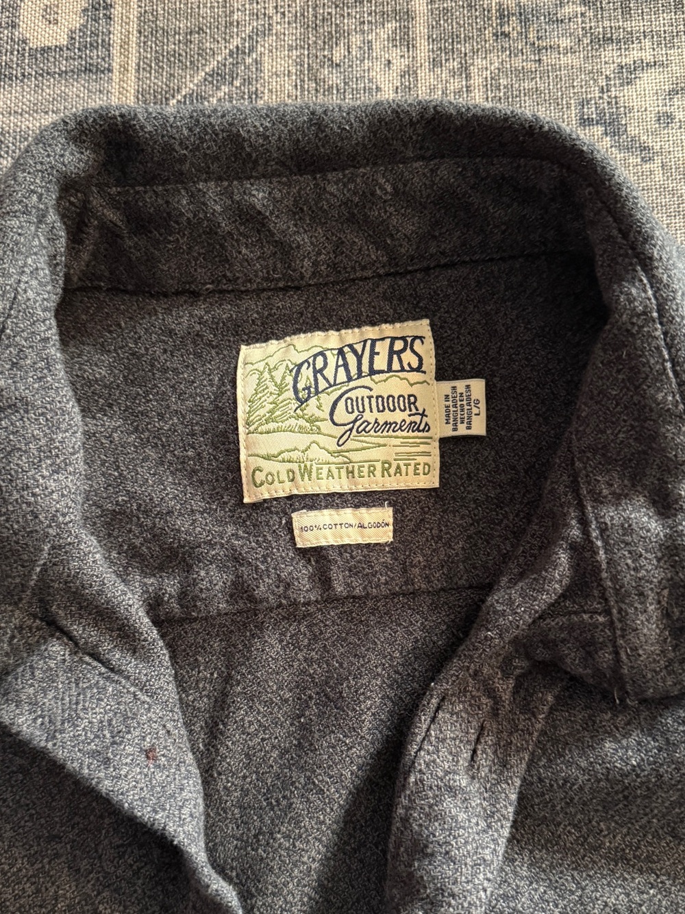 Grayers Dark Gray Fleece Pullover Jacket